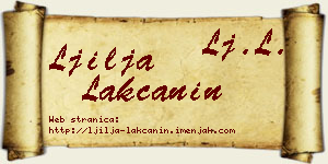 Ljilja Lakčanin vizit kartica